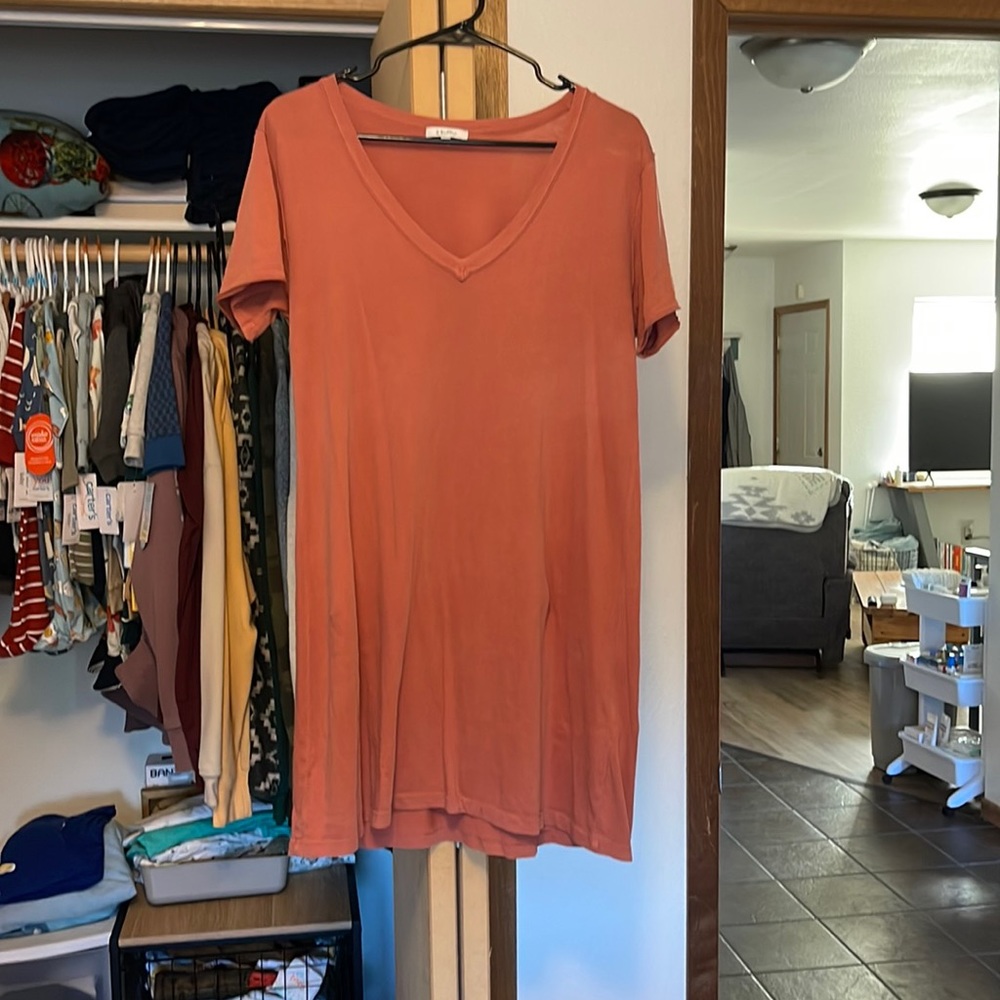 Z Supply orange/rust dress, size large